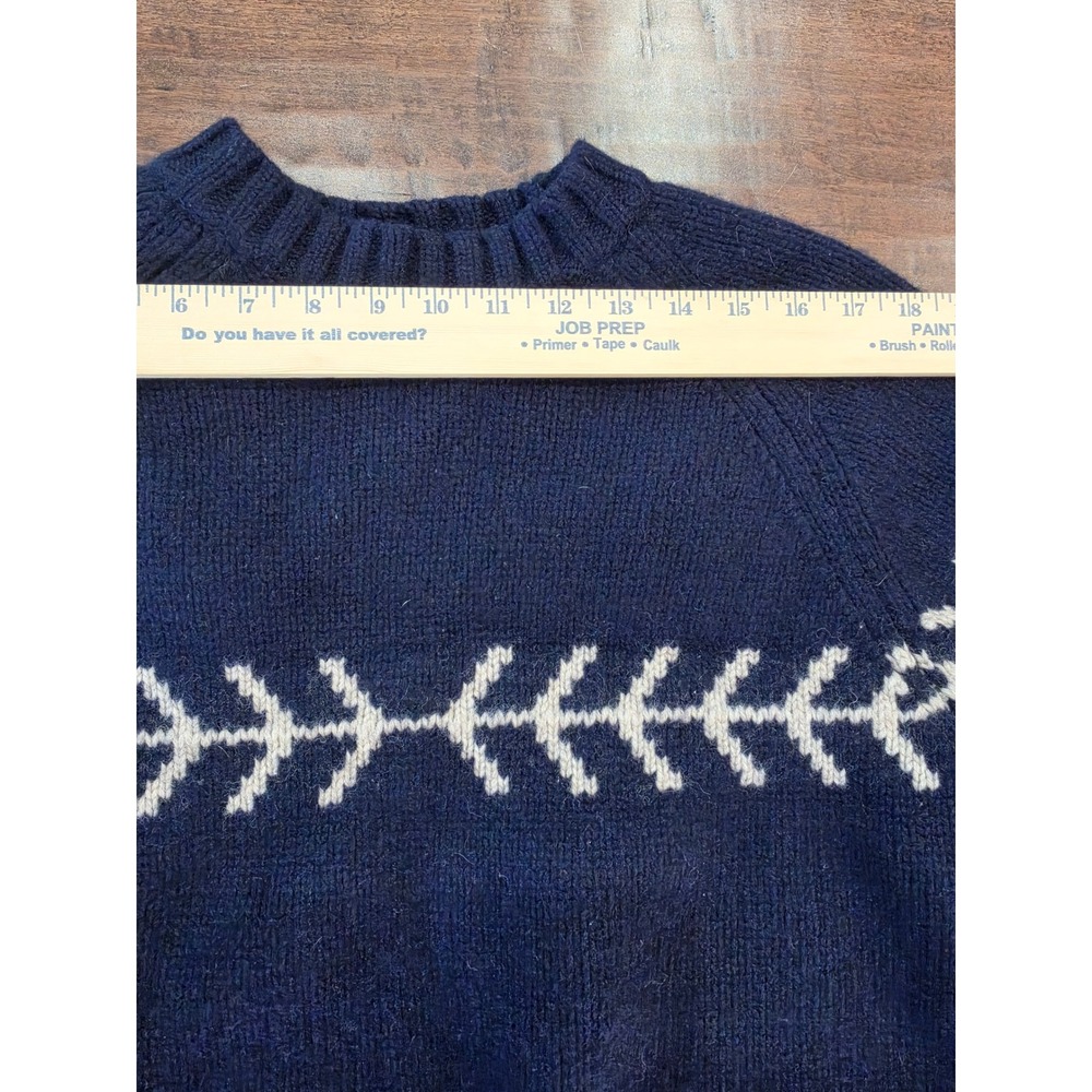 VTG Y2k Apres Ski Old Navy Fair Isle Chunky Bassball Stitch Lamps Wool XL - Picture 3 of 10